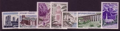 FRANKREICH MI-NR. 1283-1289 POSTFRISCH(MINT) BAUWERKE und LANDSCHAFTEN BURG KIRCHE MOSCHEE