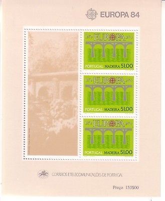 MADEIRA BLOCK 5 POSTFRISCH(MINT) EUROPA 1984 BRÜCKE