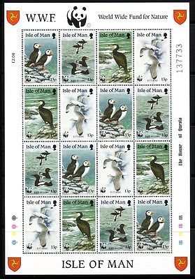 INSEL MAN MI-NR. 408-411 POSTFRISCH(MINT) KLEINBOGEN WWF SEEVÖGEL PAPAGEITAUCHER KORMORAN MÖWE