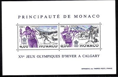 MONACO BLOCK 38 POSTFRISCH(MINT) OLYMPISCHE WINTERSPIELE CALGARY