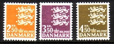 DÄNEMARK MI-NR. 526-528 POSTFRISCH(MINT) KLEINES REICHSWAPPEN