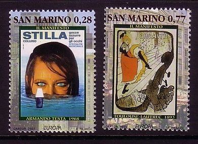 SAN MARINO MI-NR. 2085-2086 POSTFRISCH(MINT) EUROPA 2003 PLAKATKUNST