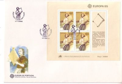 PORTUGAL BLOCK 47 FDC EUROPA 1985 JAHR DER MUSIK