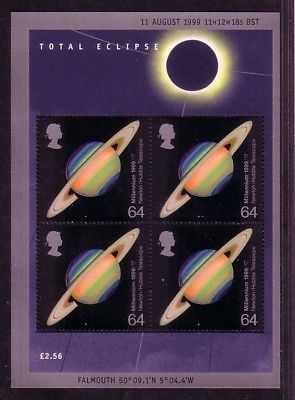 GROSSBRITANNIEN BLOCK 7 POSTFRISCH(MINT) TOTAL ECLIPSE SONNENFINSTERNIS 1999
