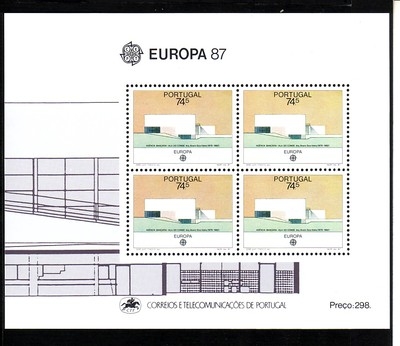 PORTUGAL BLOCK 54 POSTFRISCH(MINT) EUROPA 1987 ARCHITEKTUR