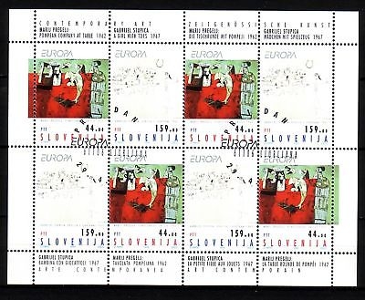 SLOWENIEN 48-49 GESTEMPELT(USED) KLEINBOGEN EUROPA 1993 ZEITGENÖSSISCHE KUNST