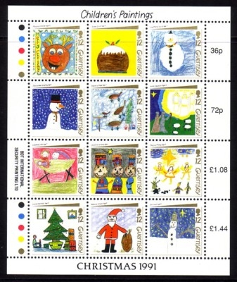 GUERNSEY MI-NR. 537-548 POSTFRISCH(MINT) KLEINBOGEN WEIHNACHTEN 1991