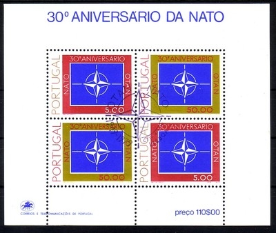 PORTUGAL BLOCK 26 GESTEMPELT(USED) 30 JAHRE NATO 1979