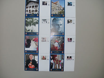 DEUTSCHLAND 8 UMSCHLÄGE PAPST BENEDIKT XVI POSTFRISCH