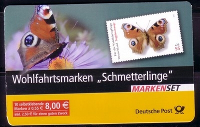 DEUTSCHLAND MH 60 POSTFRISCH(MINT) WOHLFAHRTSMARKEN 2005 SCHMETTERLING POSTPREIS 8,00 EURO