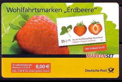 DEUTSCHLAND MH 81 POSTFRISCH(MINT) WOHLFAHRTSMARKEN 2010 ERDBEEREN POSTPREIS 8,00 EURO