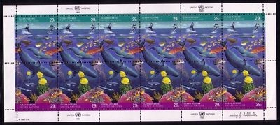 UNO NEW YORK MI-NR. 627-628 POSTFRISCH(MINT) KLEINBOGEN SAUBERE MEERE FISCH WAL