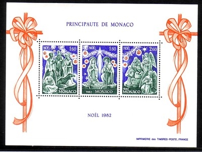 MONACO BLOCK 21 POSTFRISCH(MINT) WEIHNACHTEN 1982 KRIPPENFIGUREN