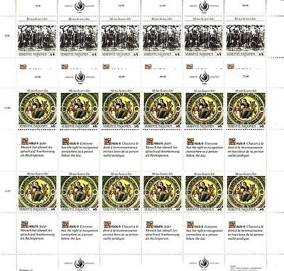 UNO-WIEN MI-NR. 96-97 KLEINBOGENSATZ 1989 POSTFRISCH(MINT) MENSCHENRECHTE (I) KÄTHE KOLLWITZ RAFFAEL