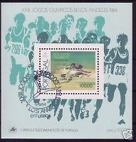 PORTUGAL BLOCK 45 GESTEMPELT(USED) OLYMPISCHE SOMMERSPIELE LOS ANGELES 1984 LAUFEN
