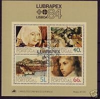 PORTUGAL BLOCK 44 GESTEMPELT(USED) GEMÄLDE LUBRAPEX ´84
