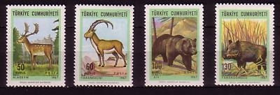 TÜRKEI MI-NR. 2038-2041 POSTFRISCH(MINT) BRAUNBÄR, HIRSCH,ZIEGE, WILDSCHWEIN