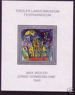 ÖSTERREICH BLOCK 26 POSTFRISCH(MINT) MAX WEILER - JUNGE SONNENBLUME 2004