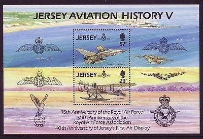JERSEY BLOCK 7 POSTFRISCH(MINT) ROYAL AIR FORCE FLUGZEUGE 1993