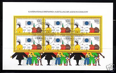 DEUTSCHLAND BLOCK 21 GESTEMPELT(USED) DÜSSELDORF AUSSTELLUNG JUGEND STEMPEL BONN