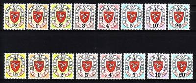 INSEL MAN PORTOMARKEN 1-8 I + II POSTFRISCH(MINT) LANDESWAPPEN