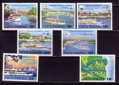 RUMÄNIEN MI-NR. 3484-3490 POSTFRISCH(MINT) MITLÄUFER 1977 EUROPÄISCHE DONAUKOMMISSION SCHIFFE