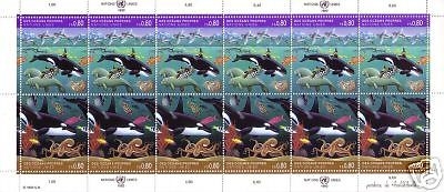 UNO GENF MI-Nr. 213-214 POSTFRISCH(MINT) KLEINBOGEN SAUBERE MEERE, FISCHE WAL KRAKE