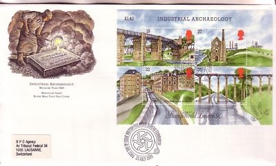 GROSSBRITANNIEN BLOCK 5 FDC BAUDENKMÄLER