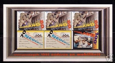 NIEDERLANDE BLOCK 43 POSTFRISCH(MINT) SOMMERMARKEN 1995 MARKE AUF MARKE