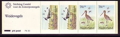 NIEDERLANDE MH 31 POSTFRISCH(MINT) PB 30 ZOMERPOSTZEGELS 1984 VÖGEL