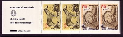 NIEDERLANDE MH 39 POSTFRISCH(MINT) PB 38 ZOMERPOSTZEGELS 1988 TIERE - AFFE