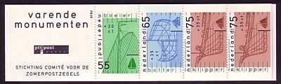 NIEDERLANDE MH 40 POSTFRISCH(MINT) PB 39 ZOMERPOSTZEGELS 1989 MONUMENTE