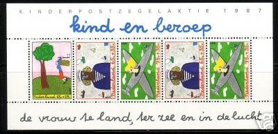 NIEDERLANDE BLOCK 30 POSTFRISCH(MINT) KIND UND BERUF 1987