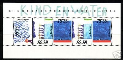 NIEDERLANDE BLOCK 32 POSTFRISCH(MINT) DAS KIND UND DAS WASSER 1988