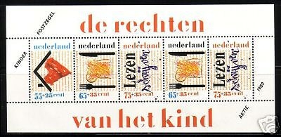 NIEDERLANDE BLOCK 33 POSTFRISCH(MINT) DAS KIND UND SEINE RECHTE 1989