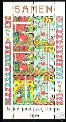 NIEDERLANDE BLOCK 42 POSTFRISCH(MINT) KIND "MACH MIT" 1994