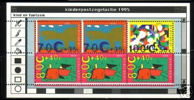 NIEDERLANDE BLOCK 45 POSTFRISCH(MINT) DAS KIND UND DIE PHANTASIE 1995