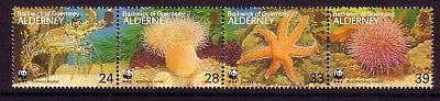 ALDERNEY MI-NR. 61-64 POSTFRISCH(MINT) NATURSCHUTZ WWF LANGUSTE SEENELKE SEESTERN SEEIGEL