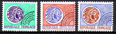 FRANKREICH MI-NR. 1656-1658 POSTFRISCH FREIMARKE MÜNZE VORAUSENTWERTUNG 1969