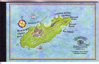 ALDERNEY MH 6 (MH 1) POSTFRISCH(MINT) HISTORISCHE ENTWICKLUNG VON ALDERNEY EISENBAHN PFERD SCHIFF