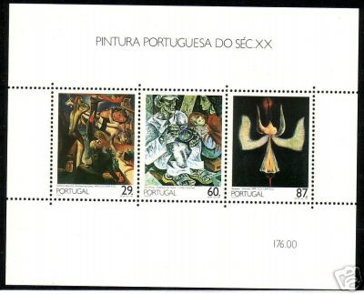 PORTUGAL BLOCK 63 POSTFRISCH(MINT) GEMAELDE DES 20. JAHRHUNDERTS 1989
