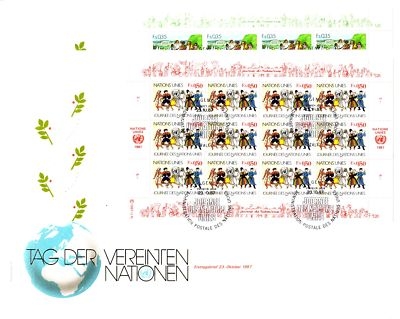UNO GENF 158-159 FDC KLEINBOGENSATZ TAG DER VEREINTEN NATIONEN 1987