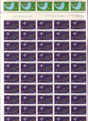 TÜRKEI MI-NR. 2120-2121 POSTFRISCH(MINT) BOGENTEIL 20 JAHRE NATO 1969