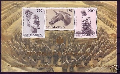 SAN MARINO BLOCK 10 POSTFRISCH(MINT) CHINESISCHE KUNST TERRAKOTTAFIGUREN