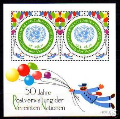 UNO WIEN BLOCK 15 POSTFRISCH(MINT) 50 JAHRE POSTVERWALTUNG DER UNO 2001