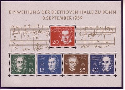 DEUTSCHLAND BLOCK 2 POSTFRISCH(MINT) BEETHOVEN HÄNDEL HAYDN MENDELSSOHN-BARTHOLDY