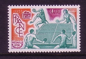 FRANKREICH MI-NR. 2060 POSTFRISCH TISCHTENNIS WM BIRMINGHAM 1977