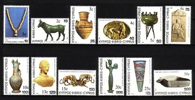ZYPERN MI-NR. 587-598 POSTFRISCH(MINT) neue Wertangabe 1983 ARCHÄOLOGISCHE FUNDE