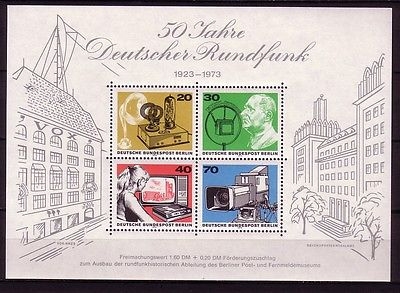 BERLIN BLOCK 4 POSTFRISCH(MINT) DEUTSCHER RUNDFUNK - RADIO - FERNSEHEN