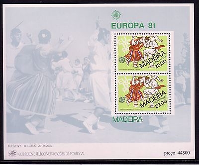 MADEIRA BLOCK 2 POSTFRISCH(MINT) EUROPA CEPT 1981 FOLKLORE